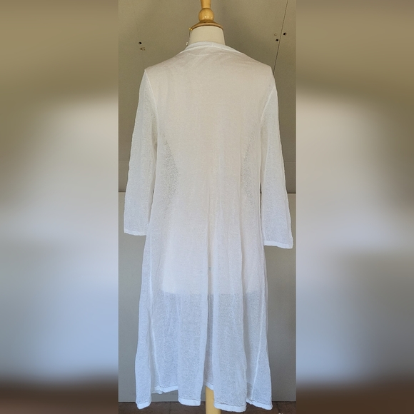 Sheer White Cardigan Overshirt - Picture 4 of 4